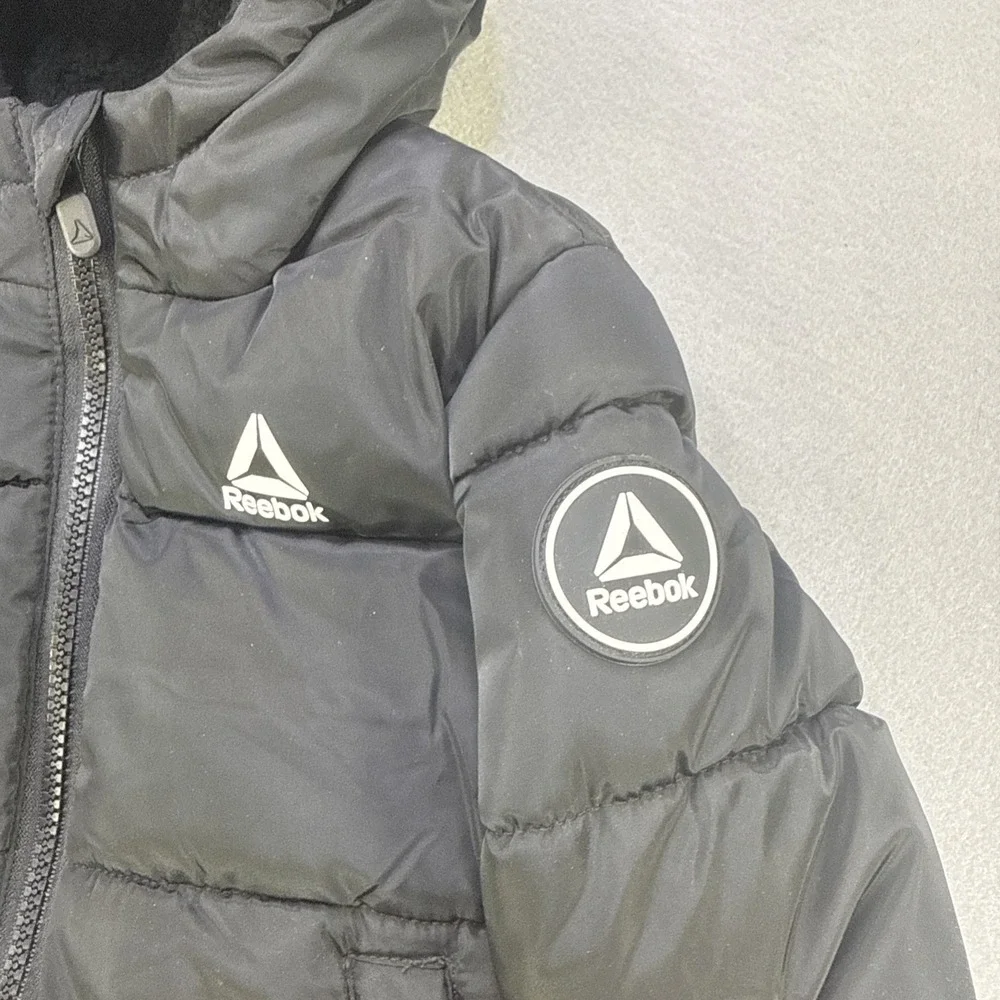 Reebok Toddler Heavyweight Comfortable Puffer Jacket‎ Size 18 Month Black NWT